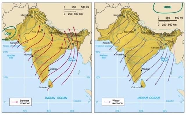 मानसून का निवर्तन या लौटता मानसून